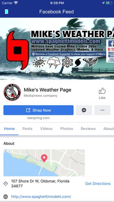 Mikes Weather Page on a smartphone screen