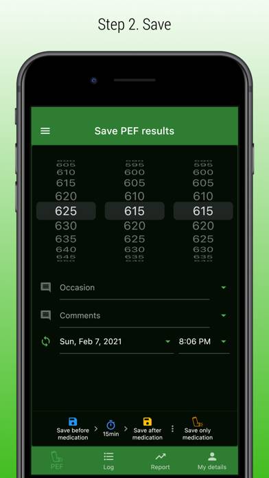 PEF Log App-Screenshot #2