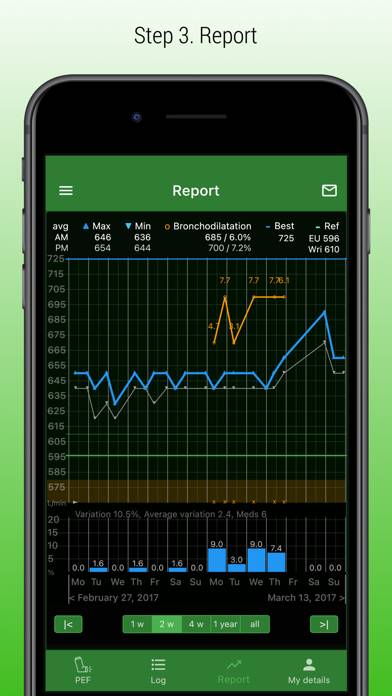 PEF Log App skärmdump #3