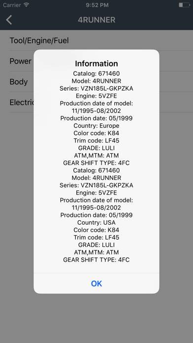 Toyota, Lexus Car Parts Captura de pantalla de la aplicación #5
