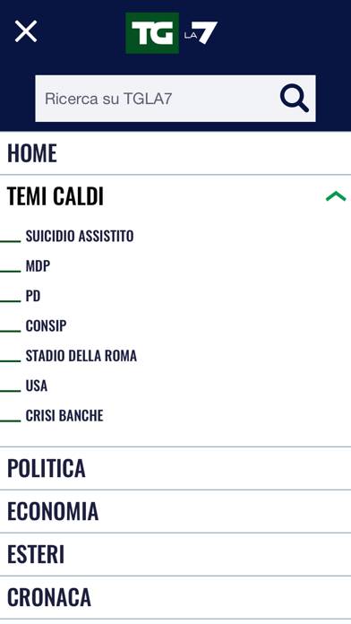 Tgla7 Schermata dell'app