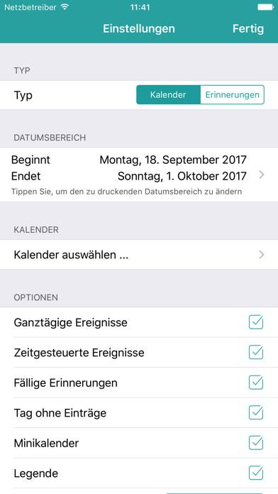 Cal Drucker App-Screenshot