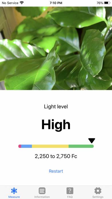 Plant Light Meter App-Screenshot #2