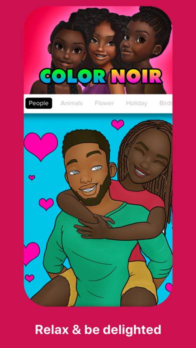 Adult Coloring Book・Color Noir Captura de pantalla de la aplicación #2
