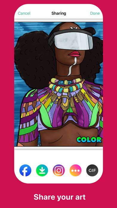Adult Coloring Book・Color Noir Captura de pantalla de la aplicación #5