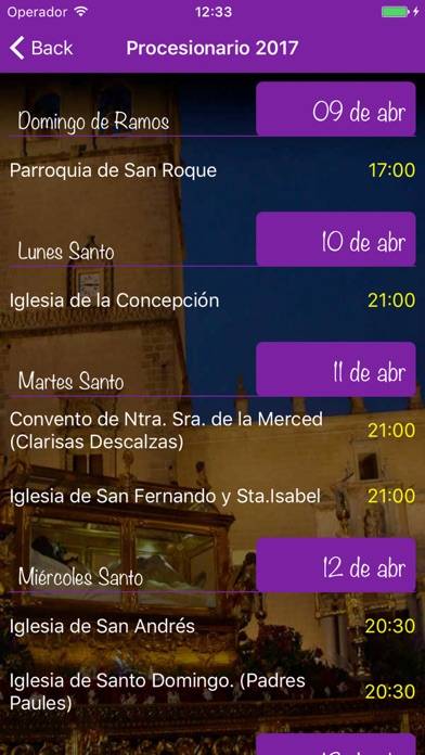 Semana Santa Badajoz Captura de pantalla de la aplicación