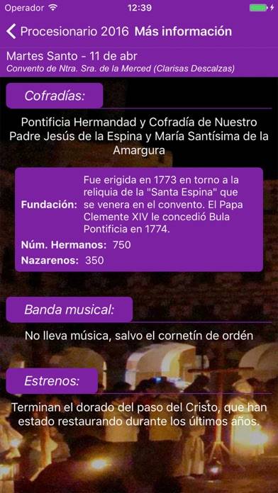 Semana Santa Badajoz Captura de pantalla de la aplicación
