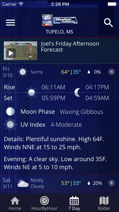 WTVA Weather App screenshot