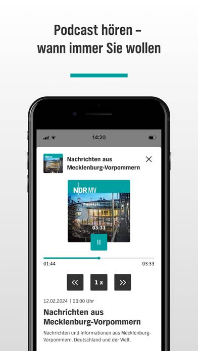 NDR Mecklenburg-Vorpommern App-Screenshot