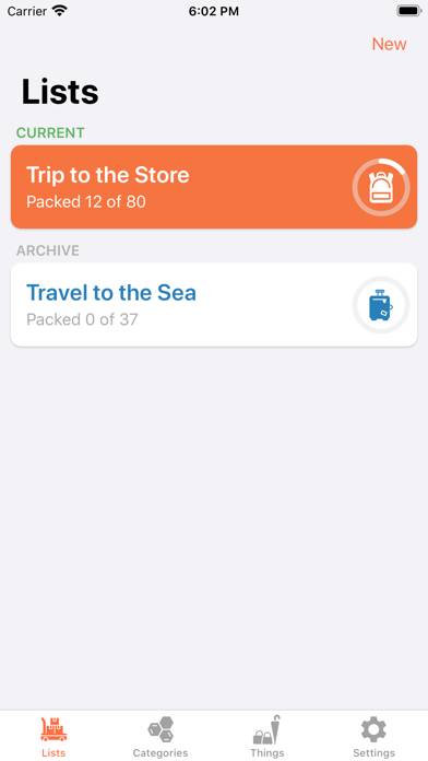 ToPack: Trip Packing Checklist Скриншот приложения #1
