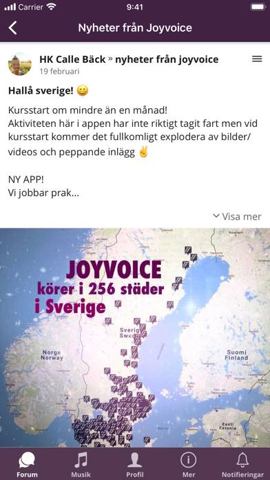 Joyvoice App skärmdump