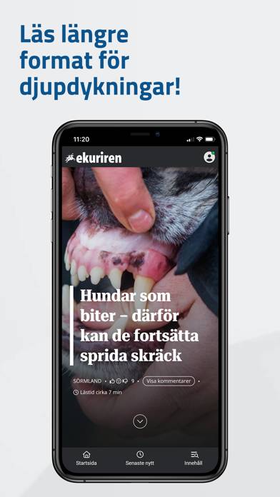 Ekuriren App skärmdump