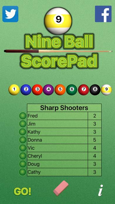 Nine Ball ScorePad App screenshot #3