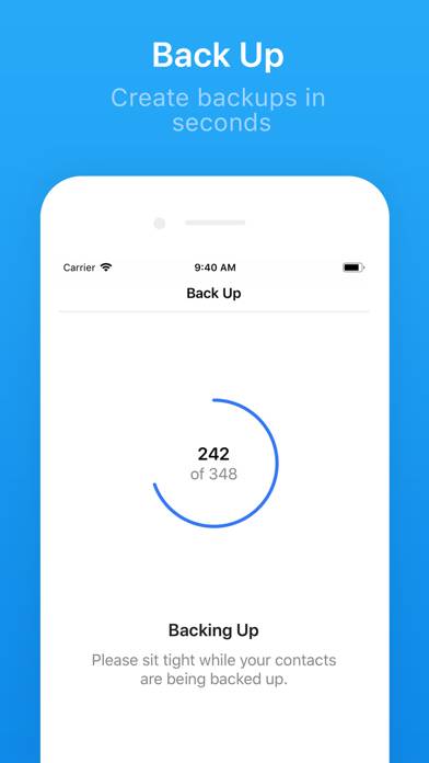 Contacts Backup plus Transfer Schermata dell'app #2