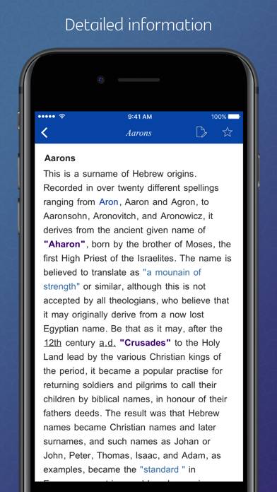 Surname Dictionary: origin, meaning and history App screenshot #2
