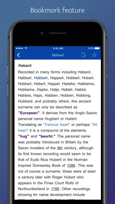 Surname Dictionary: origin, meaning and history Captura de pantalla de la aplicación #3