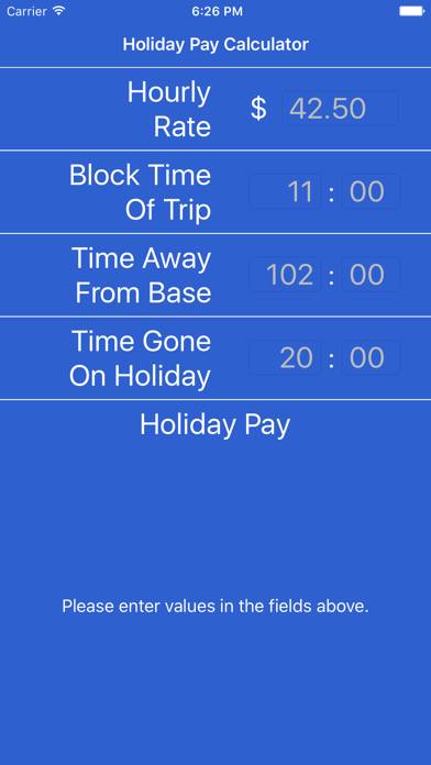 Holiday Pay Calculator screenshot