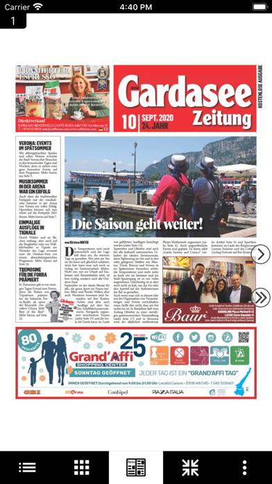 Gardasee Zeitung Bildschirmfoto