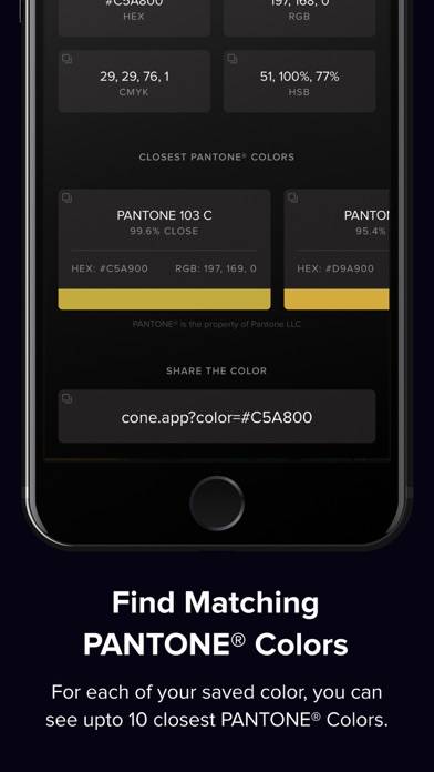 Cone: Color Picker & Pantone Schermata dell'app #4