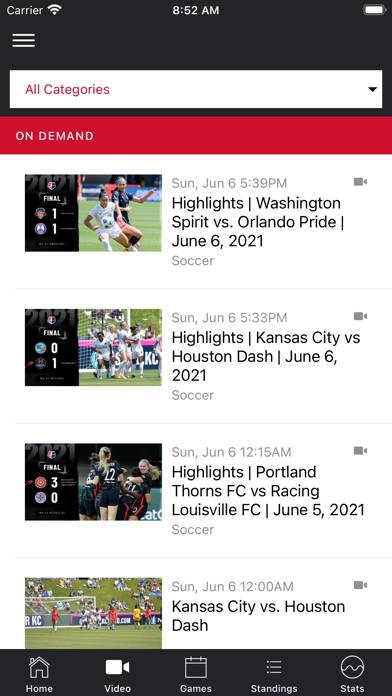 National Women's Soccer League App screenshot