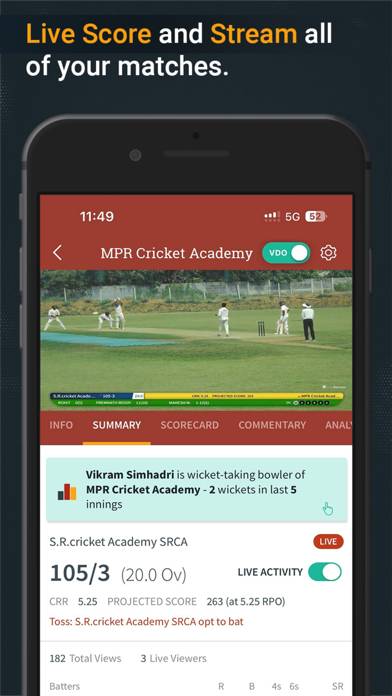 CricHeroes-Cricket Scoring App Uygulama ekran görüntüsü #2