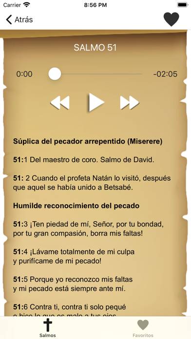 Biblia: Salmos con Audio Captura de pantalla de la aplicación #2