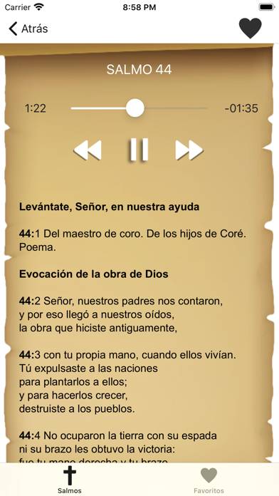 Biblia: Salmos con Audio Captura de pantalla de la aplicación #4