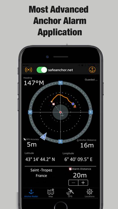 SafeAnchor.Net Anchor Alarm Captura de pantalla de la aplicación #4
