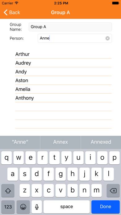 Random Name Picker App skärmdump