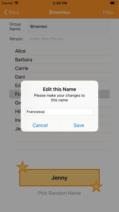 Random Name Picker App skärmdump