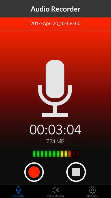Voice Recorder & Audio Memo plus Captura de pantalla de la aplicación #1