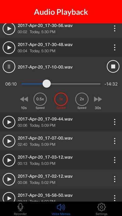 Voice Recorder & Audio Memo plus Captura de pantalla de la aplicación #2