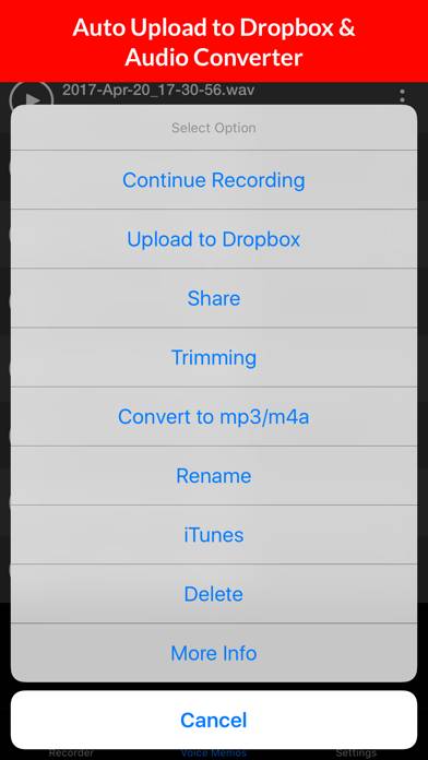 Voice Recorder & Audio Memo plus Captura de pantalla de la aplicación #4
