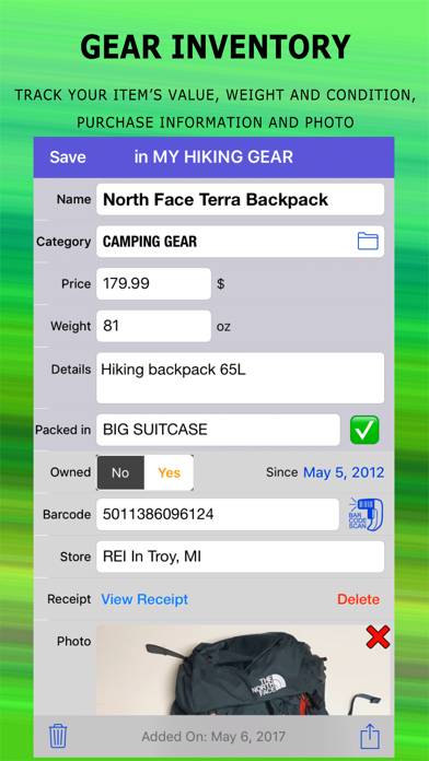 Gear Inventory App screenshot #3