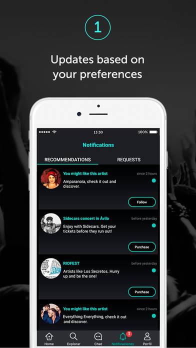 Wegow: Concerts & Festivals App screenshot #1