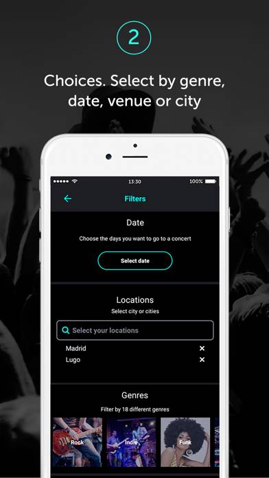 Wegow: Concerts & Festivals Captura de pantalla de la aplicación #2