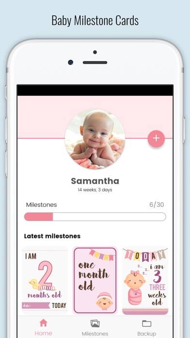 Baby Milestone Cards Capture d'écran de l'application #1