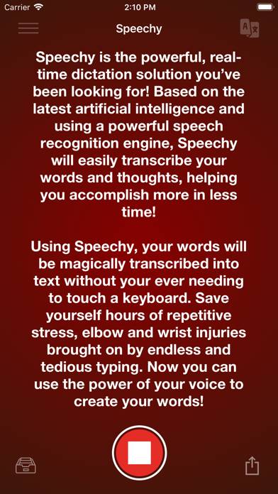 Voice Dictation - Speechy screenshot