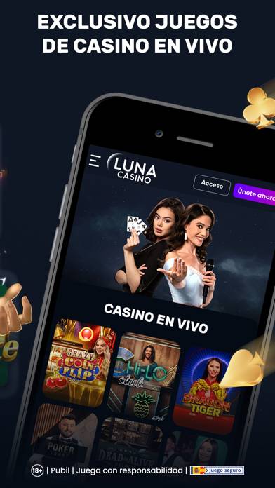 Luna Casino: Dinero Real captura de pantalla del juego