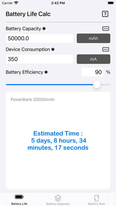 Battery Calculator App skärmdump #4