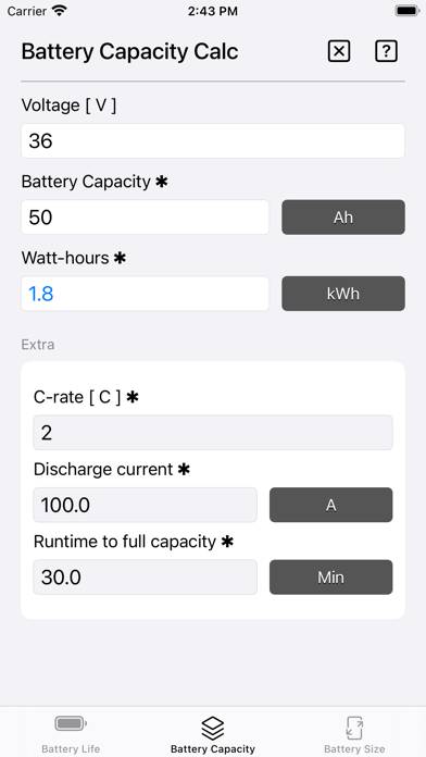 Battery Calculator App skärmdump #6