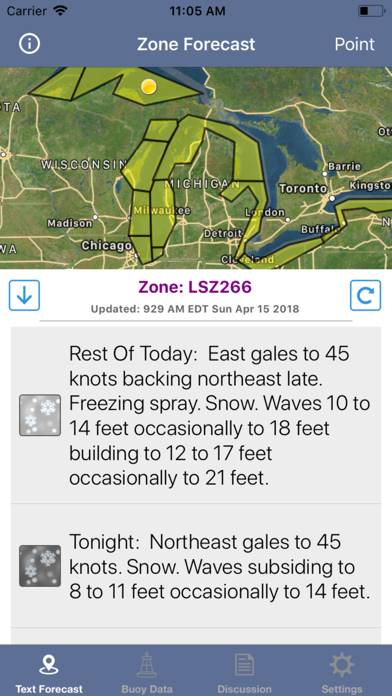 Great Lakes Boating Weather App screenshot #2