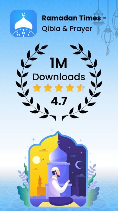 Ramadan Times 2024 & Qibla App screenshot