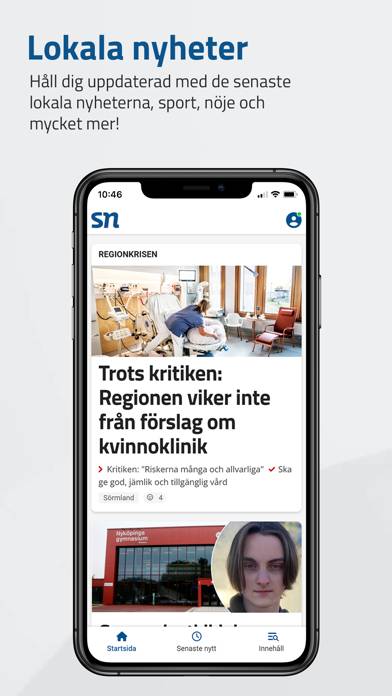 Södermanlands Nyheter App skärmdump #3