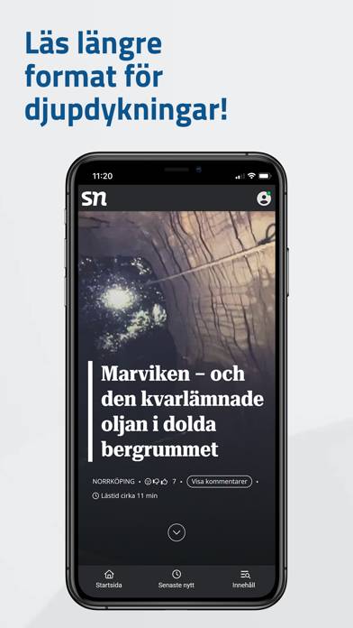 Södermanlands Nyheter App skärmdump #4