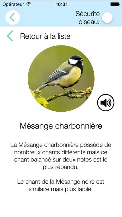 CuiCuiMatique chants d'oiseaux Captura de pantalla de la aplicación #2