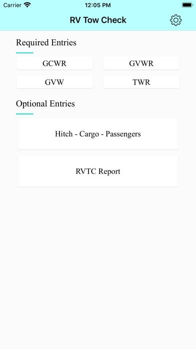 RV Tow Check App screenshot