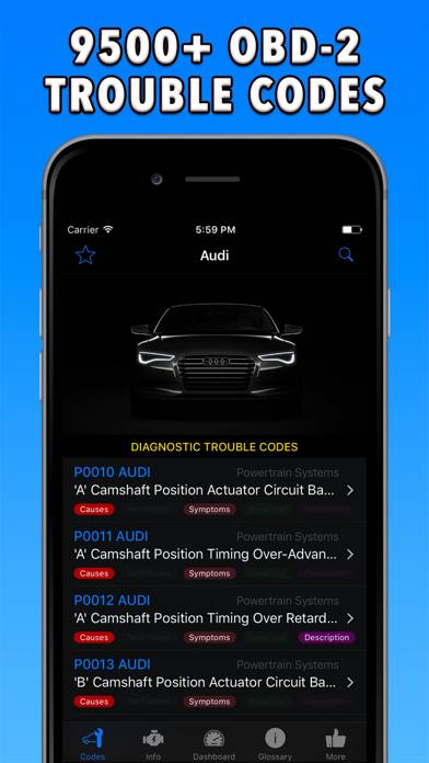 OBD-2 Audi Captura de pantalla de la aplicación #1