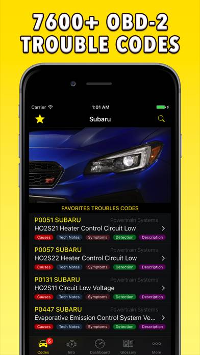 OBD-2 Subaru Captura de pantalla de la aplicación #1