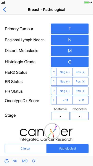 TNM Cancer Staging Calculator Captura de pantalla de la aplicación #4